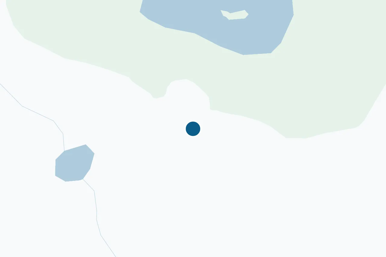Kart over Åfjord med prøvestedet markert