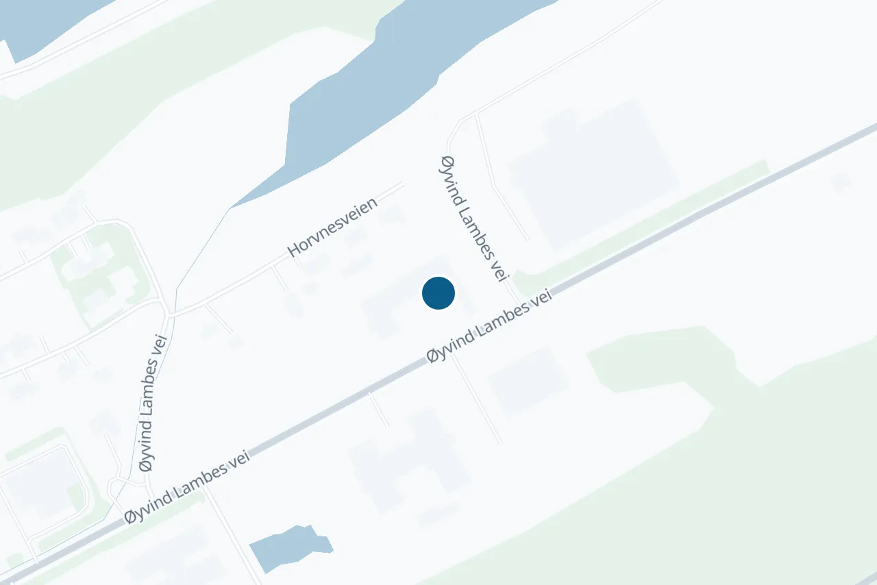 Kart over Alstahaug med prøvestedet markert