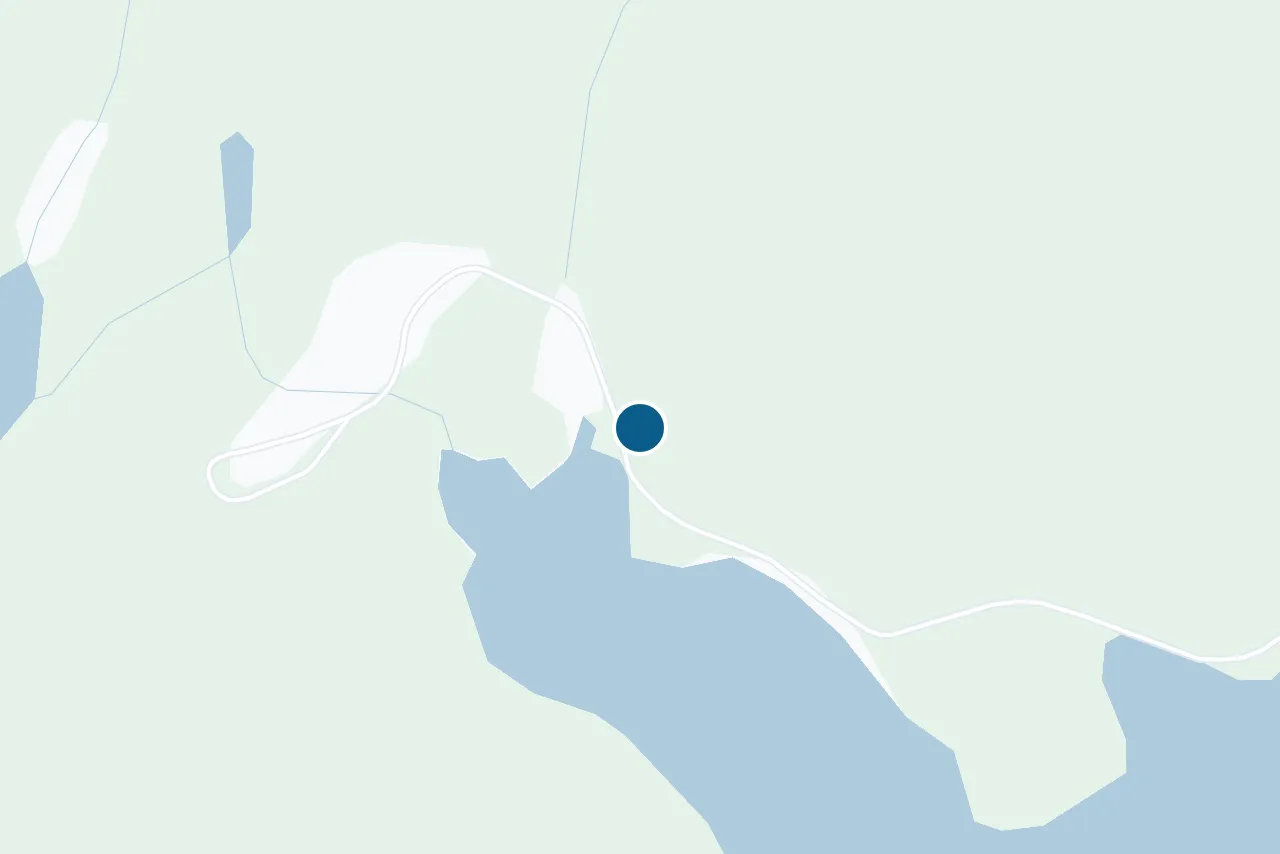 Kart over Aurskog-Høland med prøvestedet markert