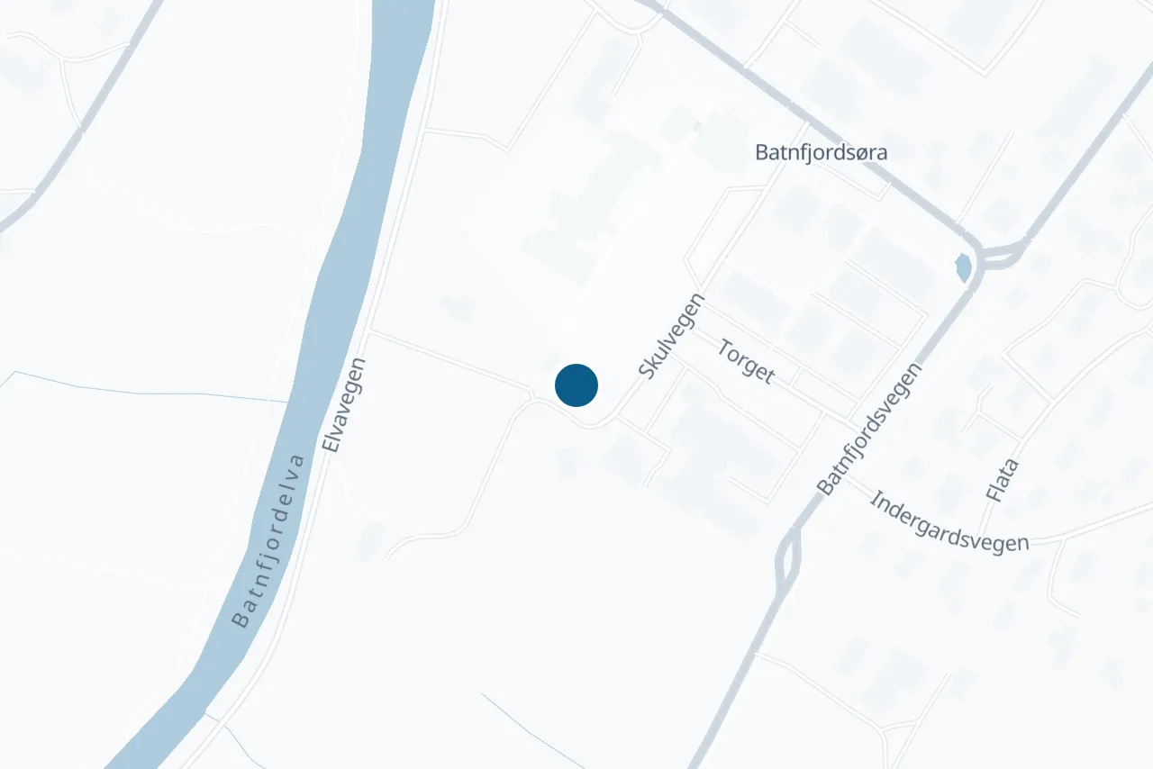 Map of Gjemnes with the test centre marked