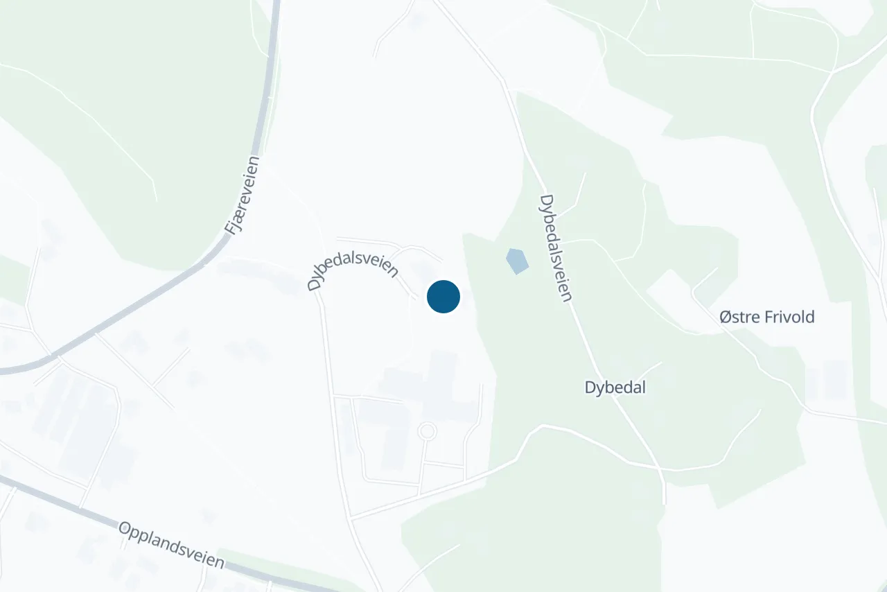 Map of Grimstad with the test centre marked