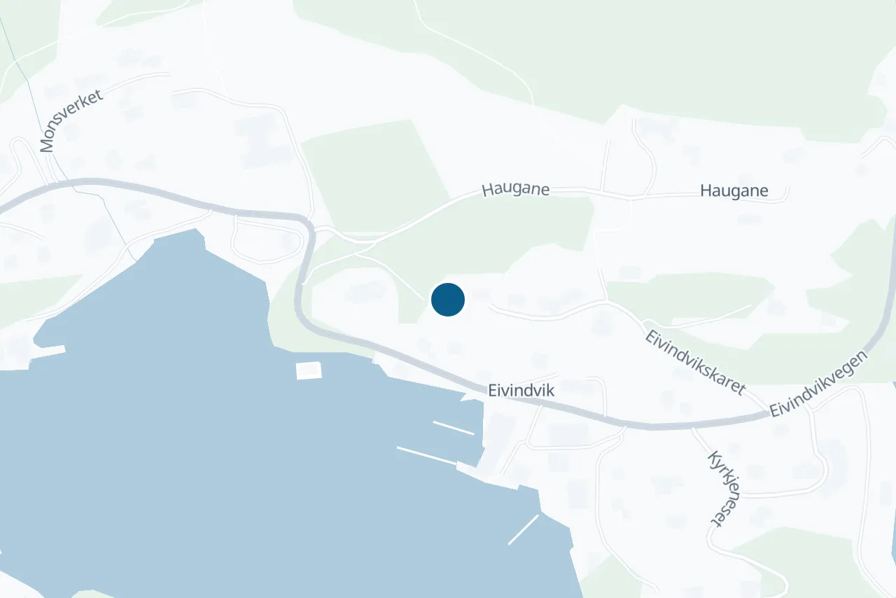 Map of Gulen with the test centre marked