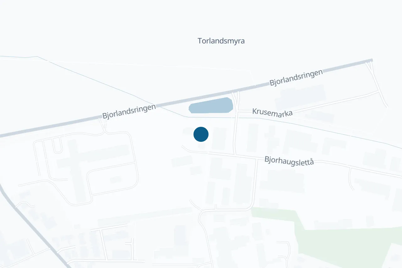 Map of Hå with the test centre marked