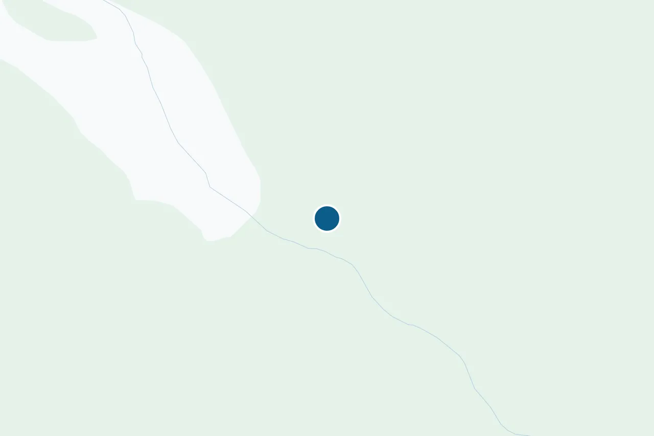 Map of Kárásjohka Karasjok with the test centre marked