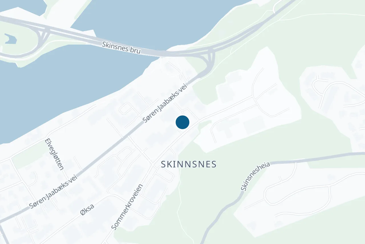Kart over Lindesnes med prøvestedet markert