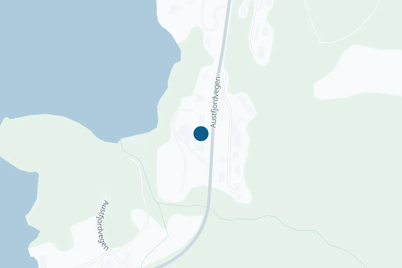 Map of Masfjorden with the test centre marked