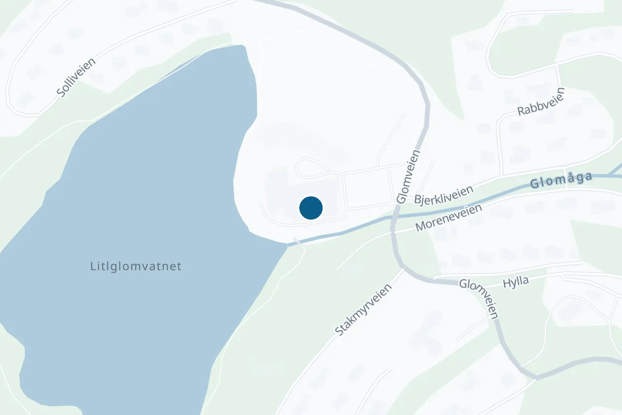 Kart over Meløy med prøvestedet markert