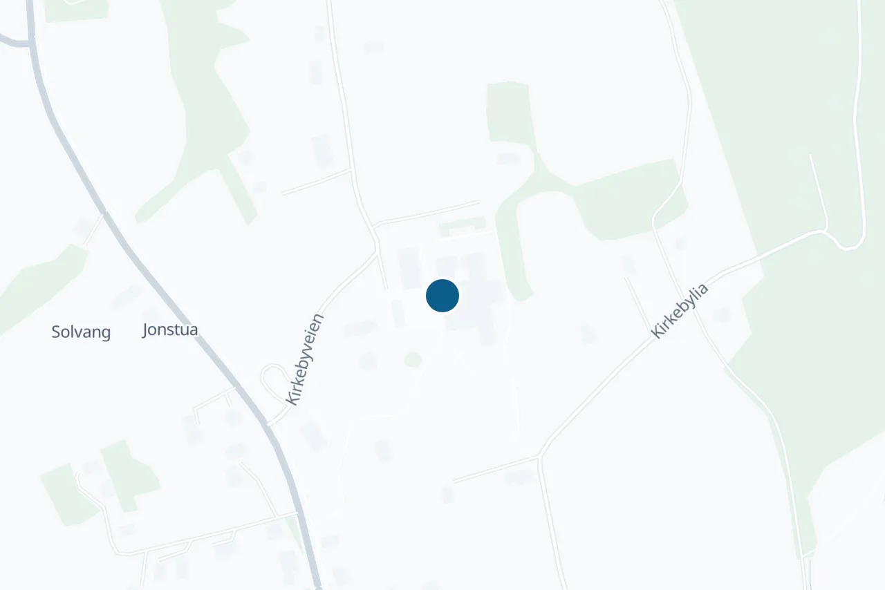 Kart over Nittedal med prøvestedet markert
