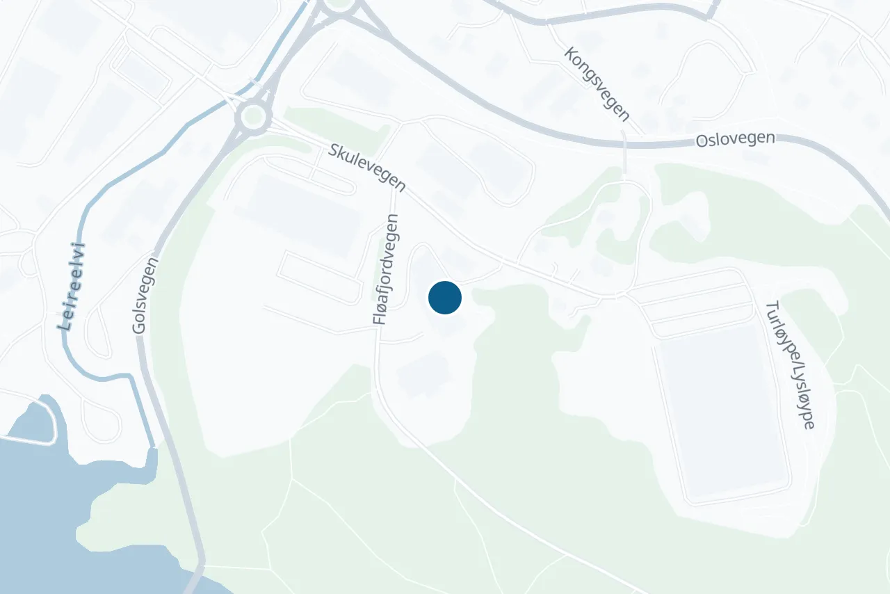 Map of Nord-Aurdal with the test centre marked