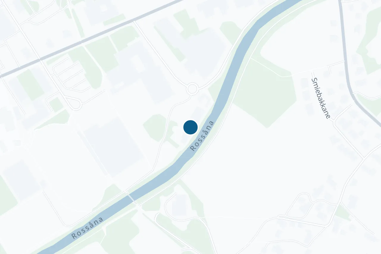 Kart over Ørsta med prøvestedet markert
