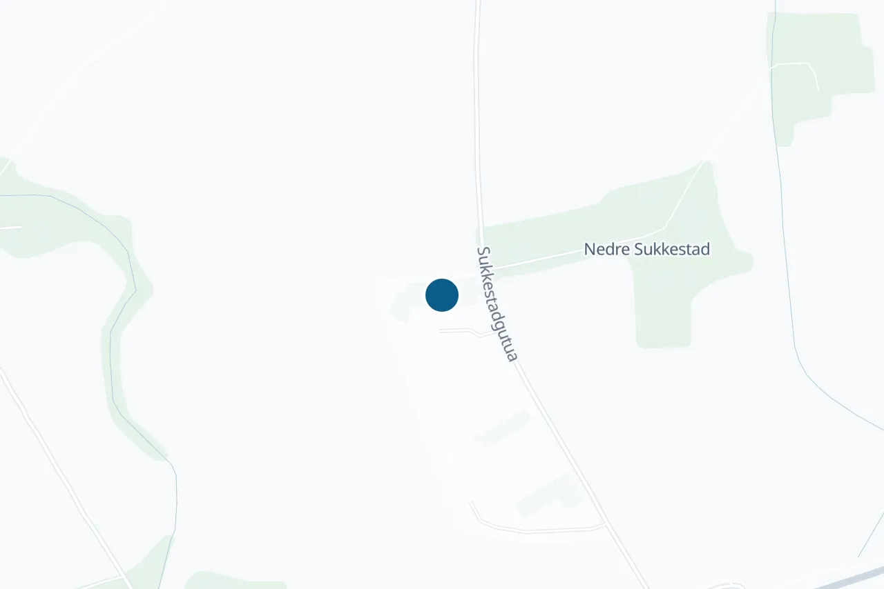 Map of Østre Toten with the test centre marked