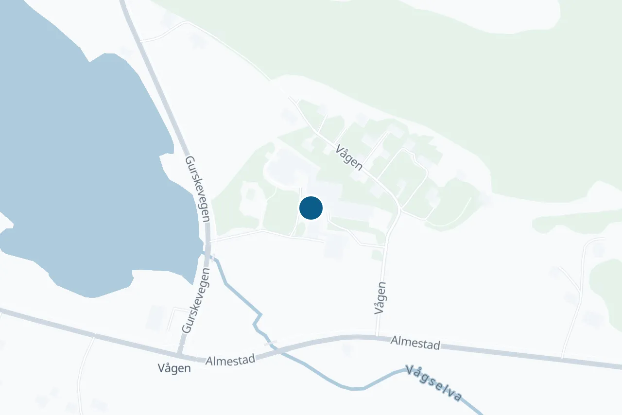 Map of Sande with the test centre marked
