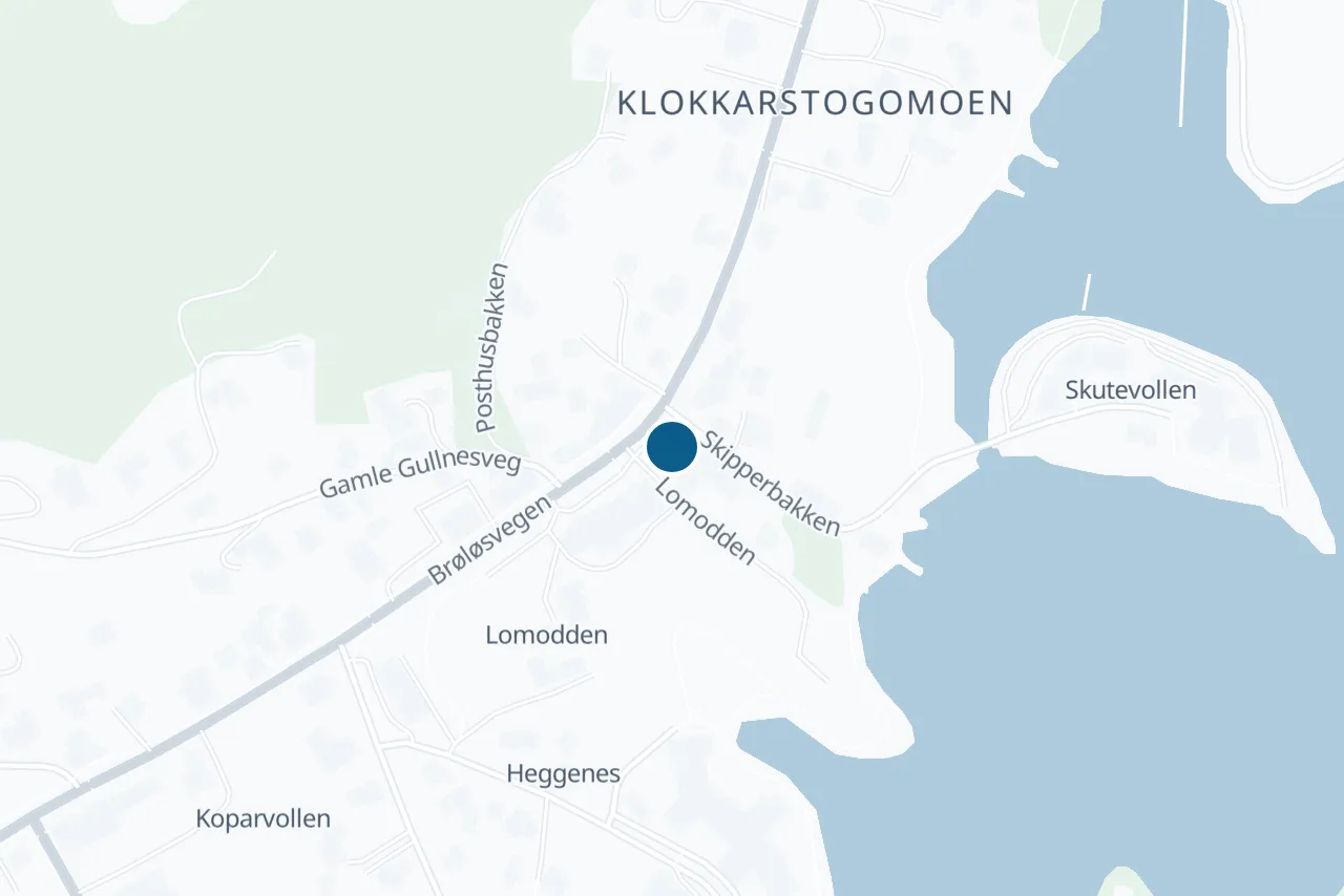 Kart over Seljord med prøvestedet markert