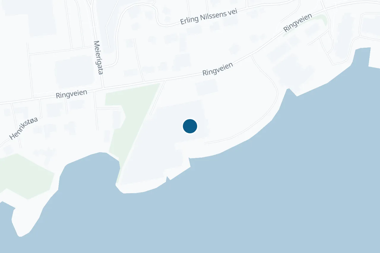 Kart over Senja med prøvestedet markert