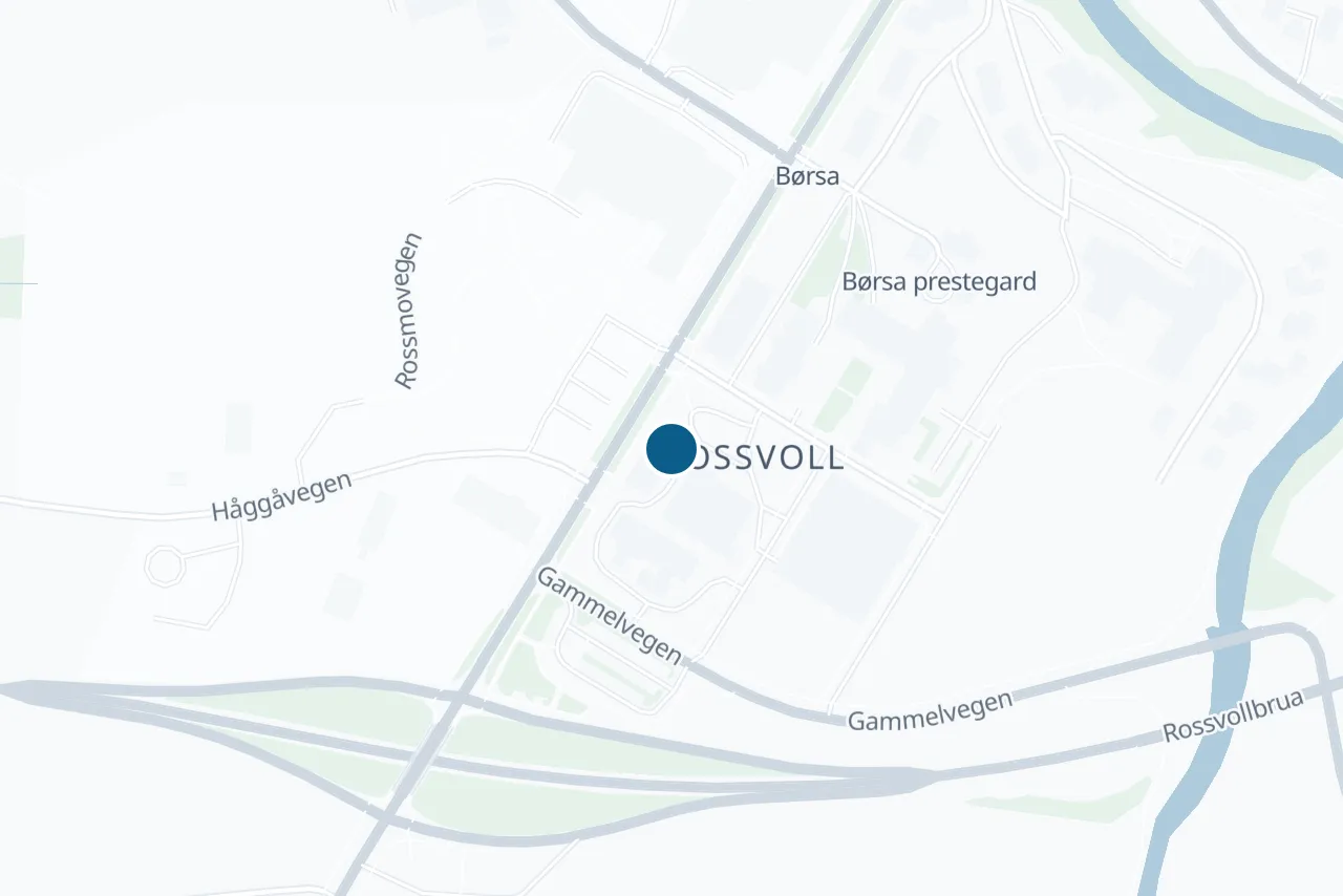Map of Skaun with the test centre marked