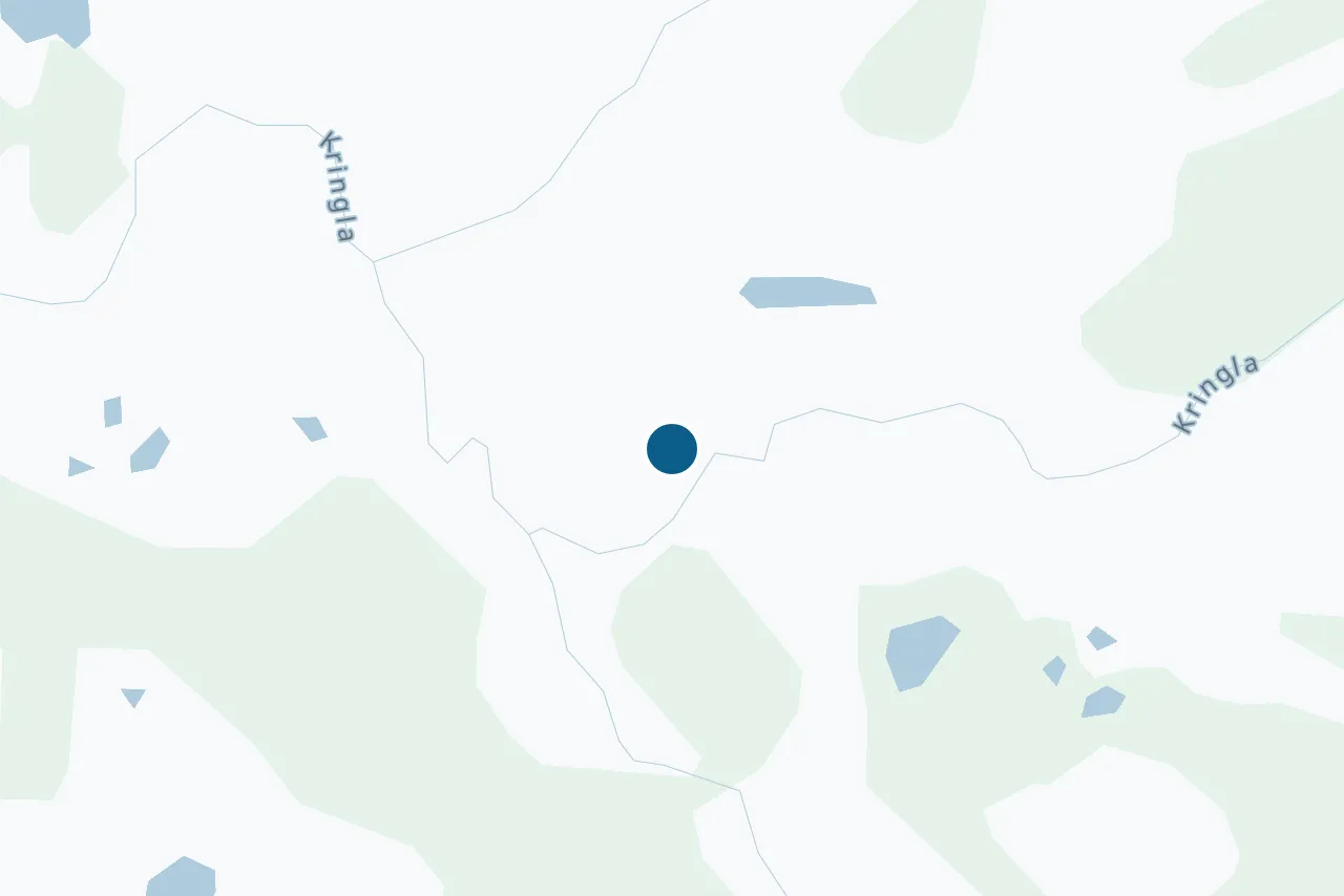 Kart over Snåsa med prøvestedet markert