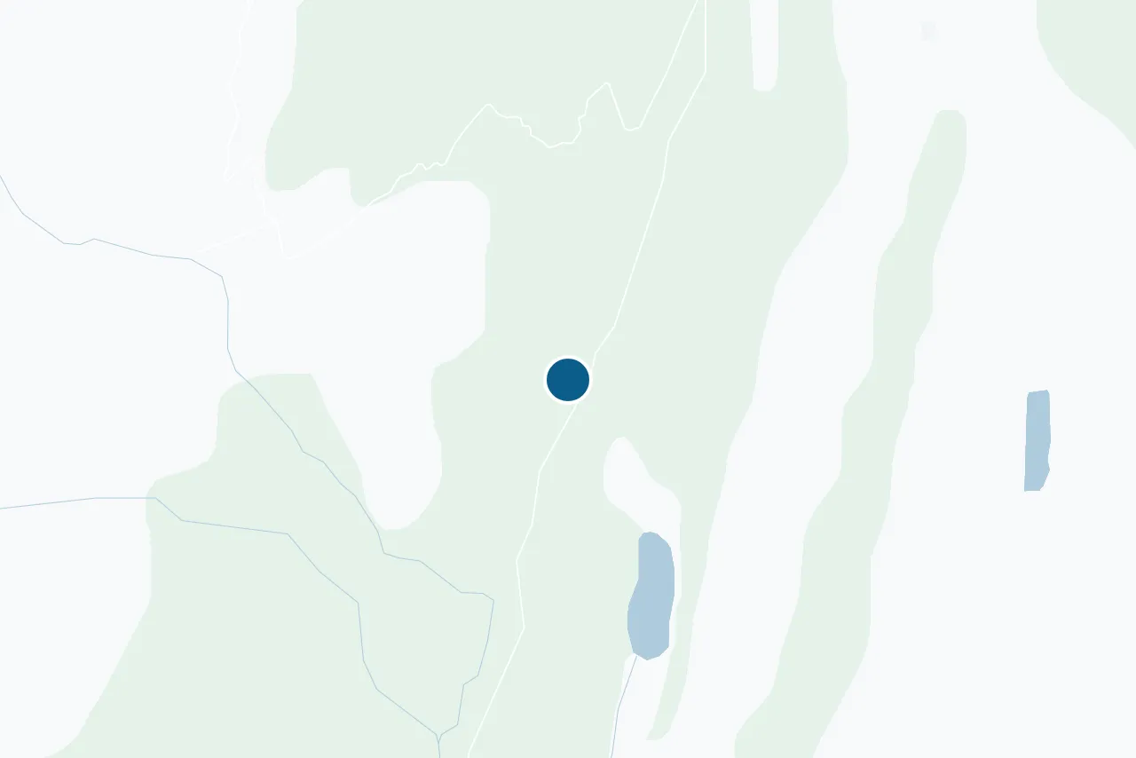 Map of Vefsn with the test centre marked