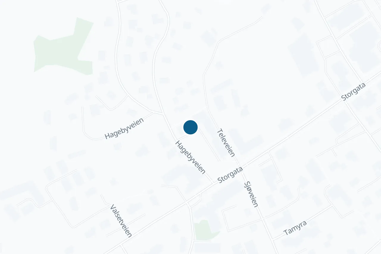 Map of Vestvågøy with the test centre marked